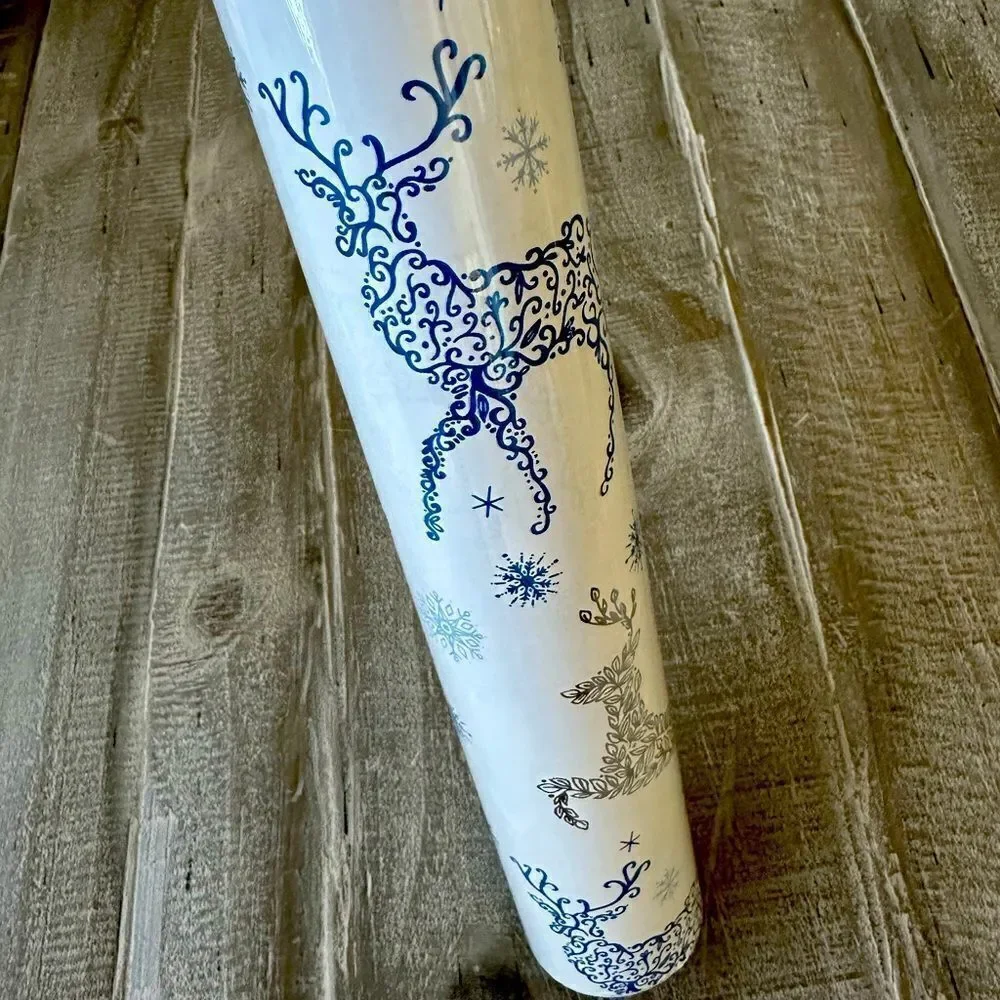 Christmas Reindeer Rachel Ashwell Farmhouse Holiday Gift Wrapping Paper Roll